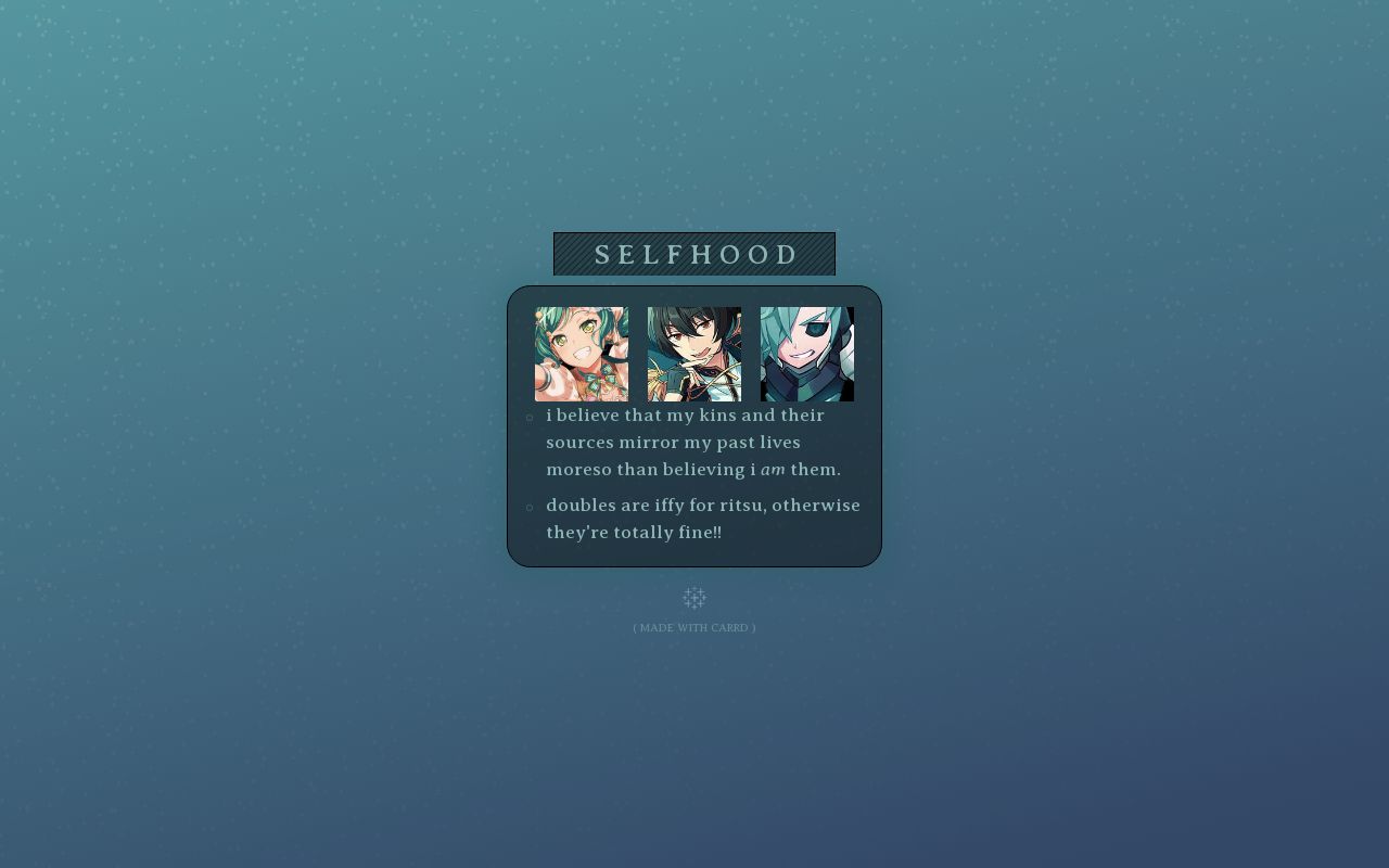 Carrd profile picture for @reef